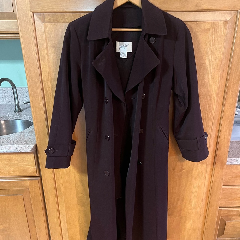 Elegant plum Women's trench Coat